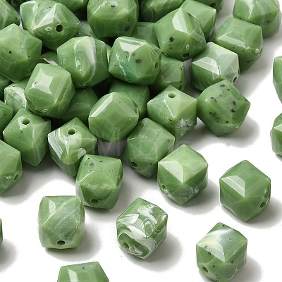 Opaque Acrylic Imitation Gemstone Beads OACR-G061-03A-1