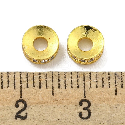 Brass Cubic Zirconia Spacer Beads KK-L215-004B-G04-1