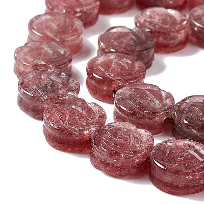 Natural Strawberry Quartz Beads Strands G-D475-01O-1