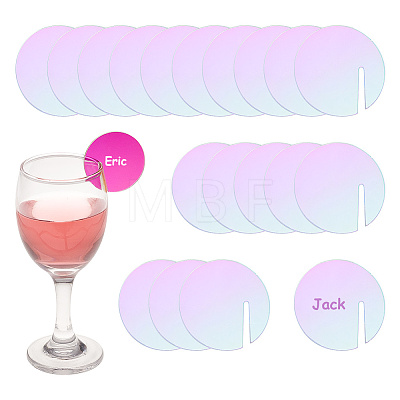 40Pcs Acrylic Wine Glass Charms AJEW-GA0006-27-1