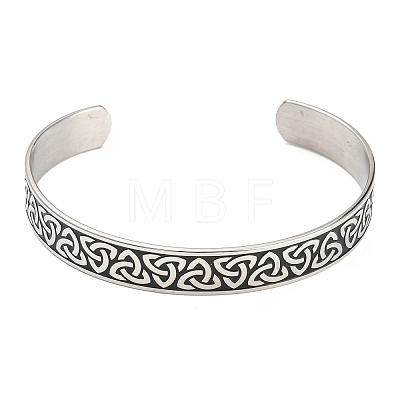 Non-Tarnish 304 Stainless Steel Open Cuff Bangles BJEW-P300-02P-1