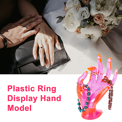 Plastic Ring Display Hand Model RDIS-WH0004-03B-1