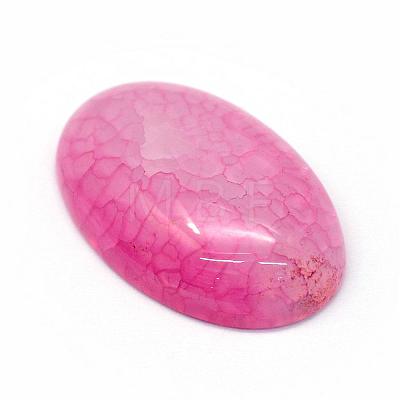 Oval Dyed Natural Crackle Agate Cabochons G-R349-20x30-02-1