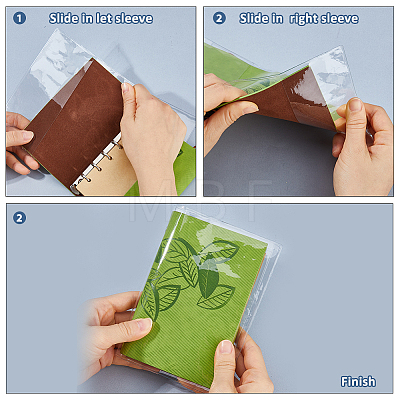 Transparent PVC Book Cover AJEW-WH0596-723A-1