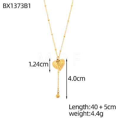 304 Stainless Steel Lariat Necklaces STAS-OY018-26G-1