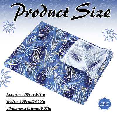 Fish Scales Pattern Cotton Fabric DIY-WH0622-777D-1