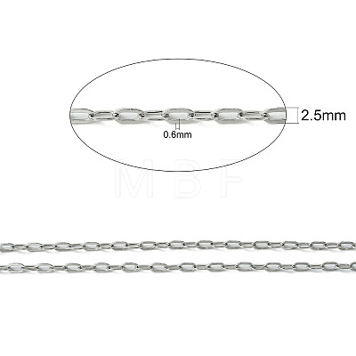 Tarnish Resistant 304 Stainless Steel Cable Chains CHS-K001-30-2.5mm-1