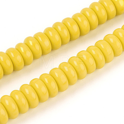 Opaque Spray Painted Glass Beads LS-GLAA-ZX008-8mm-18K-1