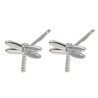 Brass Stud Earrings for Women EJEW-F403-06P-1