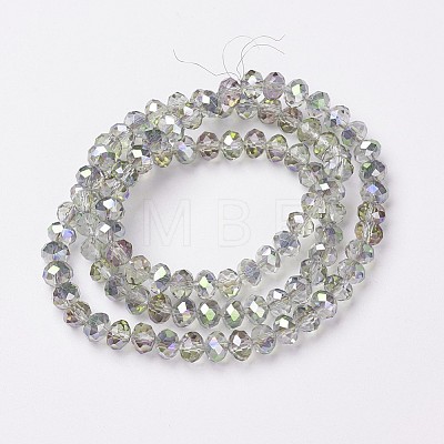 Electroplate Transparent Glass Beads Strands EGLA-A034-T3mm-S01-1