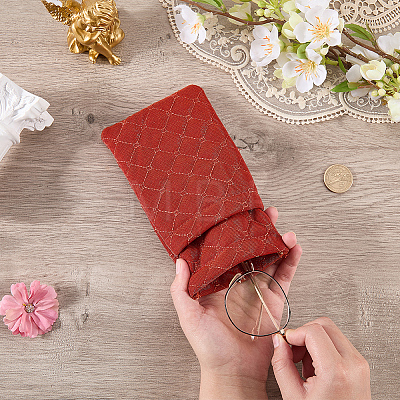1Pc PU Imitation Leather Eyeglass Cases AJEW-CN0007-66A-1