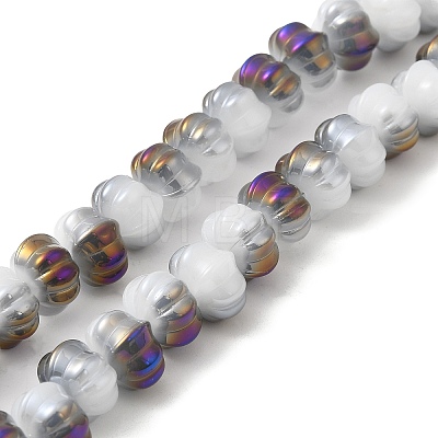 Rainbow Plated Electroplate Glass Beads GLAA-G106-02A-HP02-1