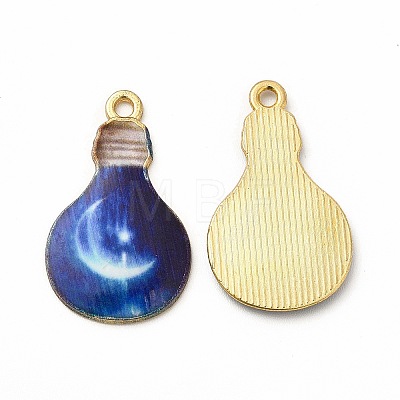 Alloy Printed Pendants PALLOY-D581-02B-1