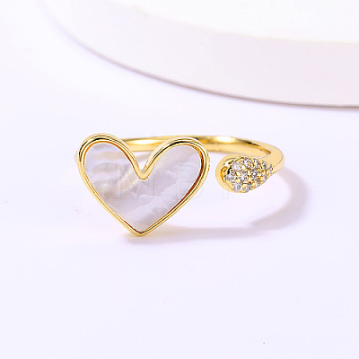Natural Shell Open Cuff Ring YD7798-3-1-1
