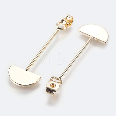 Brass Ear Nuts KK-J268-02G-1