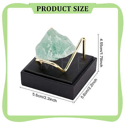 Square PU Leather Mineral Crystal Display Stands AJEW-WH0342-65A-1