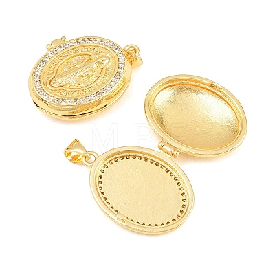 Religion Brass Locket Pendants KK-D232-19G-01-1