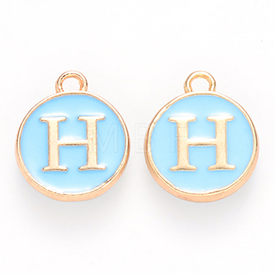 Golden Plated Alloy Enamel Charms LS-ENAM-S118-04H-1