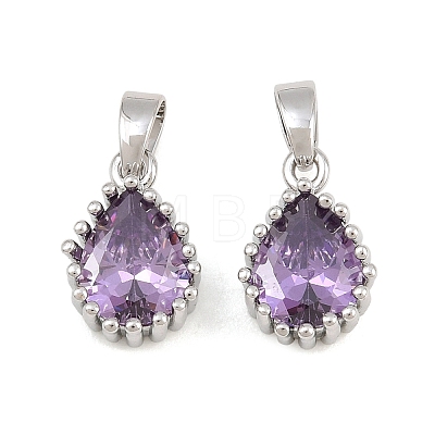 Brass Pave Cubic Zirconia Charms CU-CBA9AB3-01P-02-1