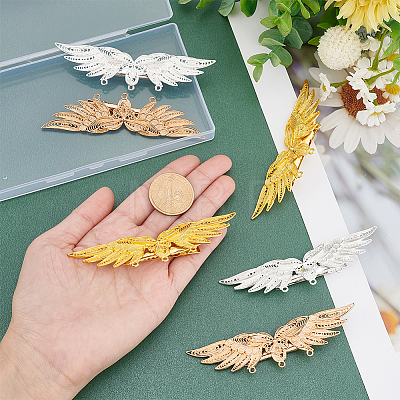   6Pcs 3 Colors Alloy Alligator Hair Clips Finding FIND-PH0006-64-1