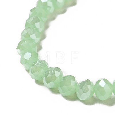 Electroplate Imitation Jade Glass Rondelle Beads Strands X-EGLA-F050B-02AB-1
