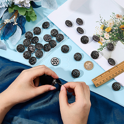 Alloy Shank Buttons FIND-WH0199-427B-1