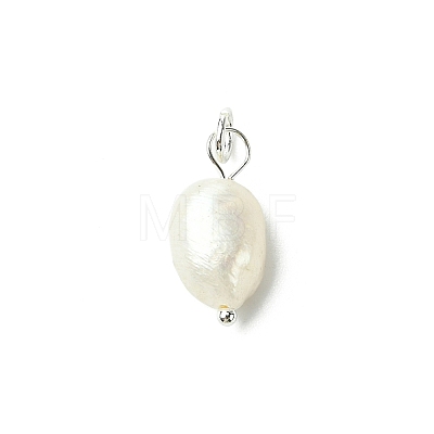 10Pcs Natural Cultured Freshwater Pearl Pendants PALLOY-YW00178-01-1