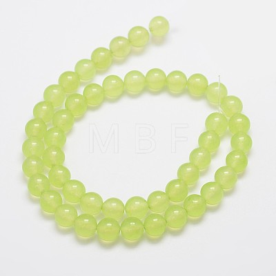 Natural & Dyed Malaysia Jade Bead Strands G-A146-8mm-A27-1