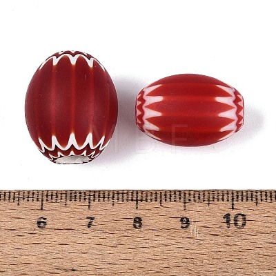 Handmade Millefiori Glass Barrel Beads LA-N002-22A-1