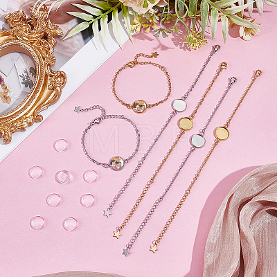 DIY Blank Dome Link Bracelet Making Kit DIY-UN0004-29-1