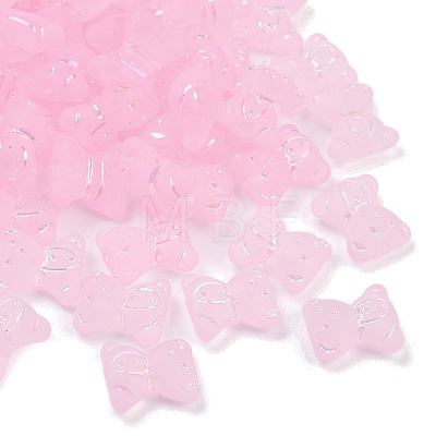 Frosted Transparent Acrylic Beads X1-OACR-P029-20B-01-1
