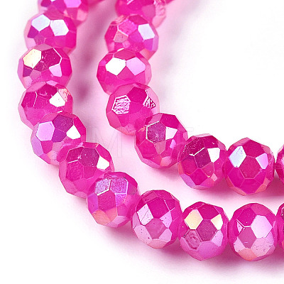 Baking Painted Glass Beads Strands DGLA-A034-J4mm-B11-1