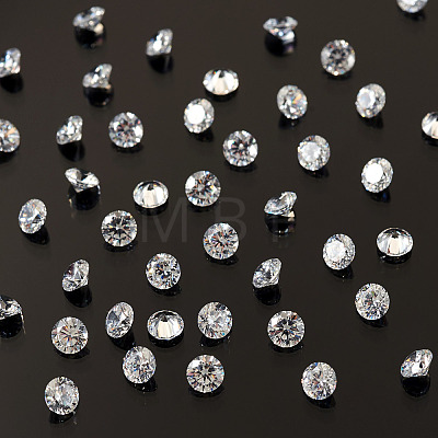 100Pcs Diamond Shape Grade AAA Cubic Zirconia Cabochons ZIRC-TADJ0001-01A-1