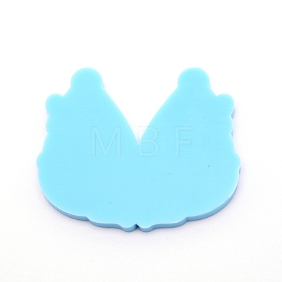 Teardrop with Lady Silicone Pendant Molds DIY-WH0175-53-1