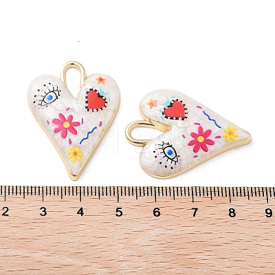 Rack Plating Alloy Enamel Pendants FIND-C050-09G-02-1