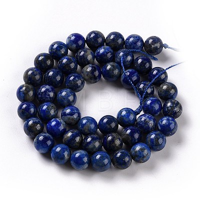 Natural Lapis Lazuli Beads Strands G-G423-8mm-A-1