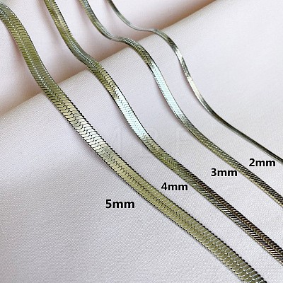 Titanium Steel Snake Chain Necklaces for Women WG80FEF-38-1