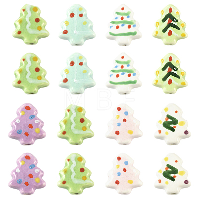16Pcs 7 Colors Handmade Porcelain Beads PORC-FS0001-42-1