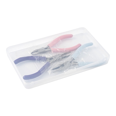 3Pcs 3 Styles 45# Steel Jewelry Pliers PT-FS0001-01-1