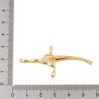 Brass Connector Charms KK-B111-07G-1