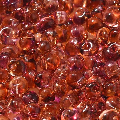 Transparent Baking Paint Glass Seed Beads SEED-P006-02B-08-1