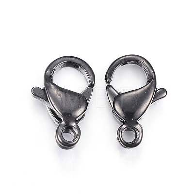 304 Stainless Steel Lobster Claw Clasps STAS-H353-E-02B-1