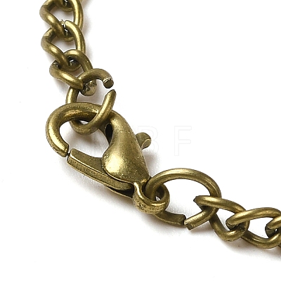 Alloy Glass Pendant Pocket Necklace WACH-S002-01AB-1