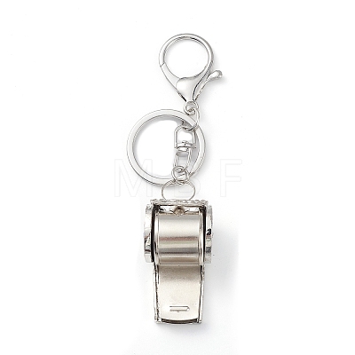 Shining Zinc Alloy Rhinestone Whistle Pendant Keychain KEYC-O014-01P-04-1