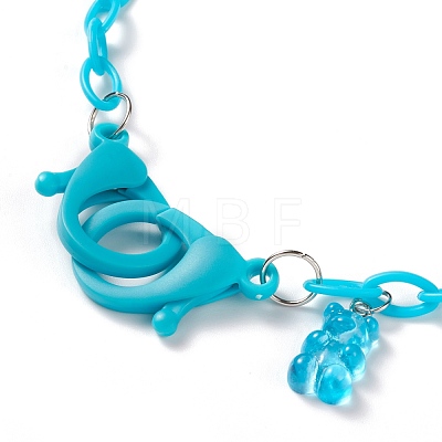 Personalized ABS Plastic Cable Chain Necklaces NJEW-JN03220-07-1