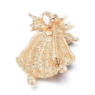 Golden Plated Alloy Brooches JEWB-L011-023G-1