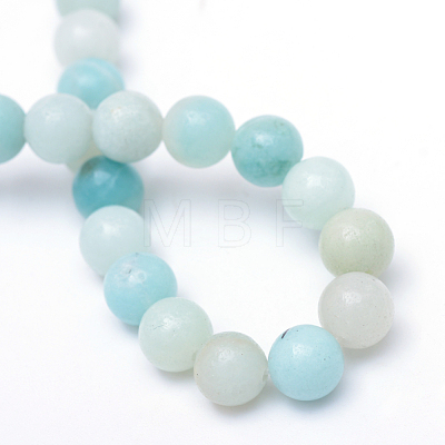 Round Natural Grade A Amazonite Bead Strands X-G-R345-6mm-16-1