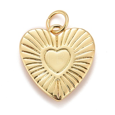 Rack Plating Real 18K Gold Plated Brass Pendants KK-E260-01G-H-1