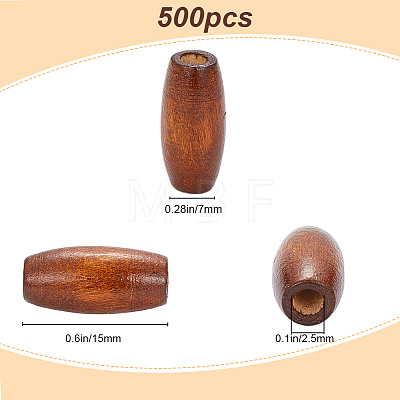 Gorgecraft 500Pcs Natural Wood Beads WOOD-GF0001-95-1