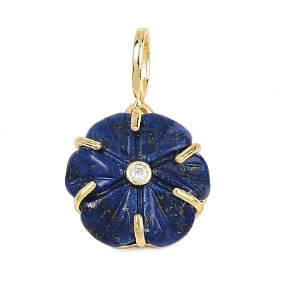 Dyed Natural Lapis Lazuli Carved Pendants G-G330-01G-10-1